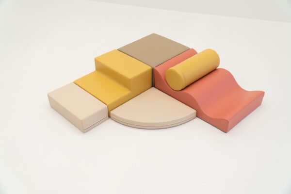 Soft Play 6 Foam Block Set – Pastel Pink Explorer