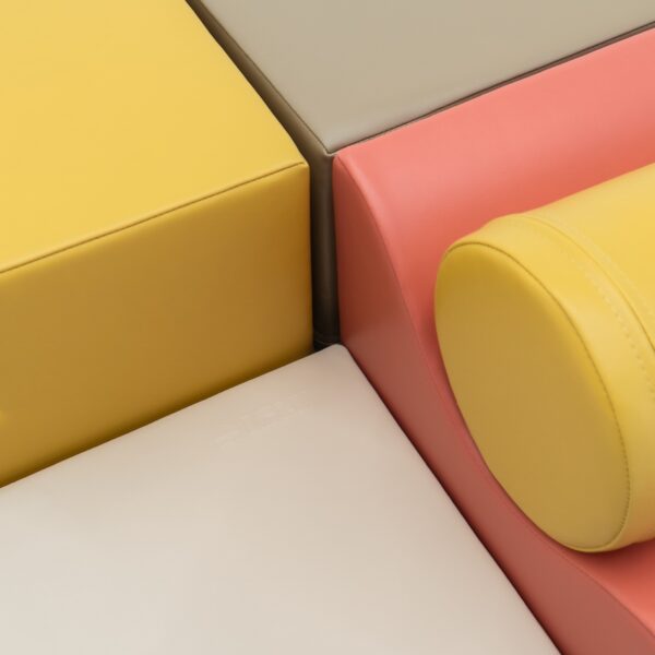 Soft Play 6 Foam Block Set – Pastel Pink Explorer