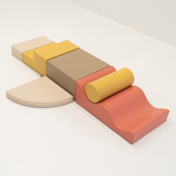 Soft Play 6 Foam Block Set – Pastel Pink Explorer