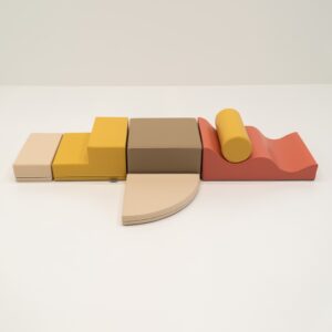 Soft Play 6 Foam Block Set – Pastel Pink Explorer