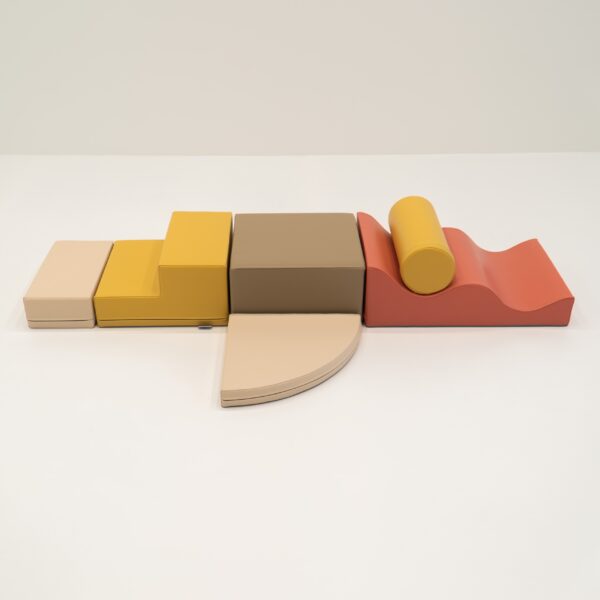 Soft Play 6 Foam Block Set – Pastel Pink Explorer