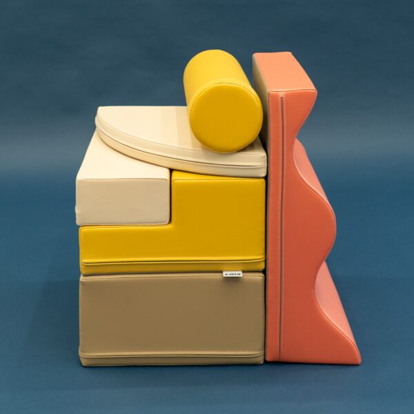Soft Play 6 Foam Block Set – Pastel Pink Explorer
