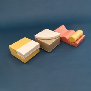 Soft Play 6 Foam Block Set – Pastel Pink Explorer