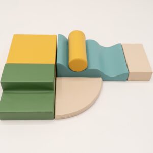 Soft Play 6 Foam Block Set – Pastel Turquoise Explorer