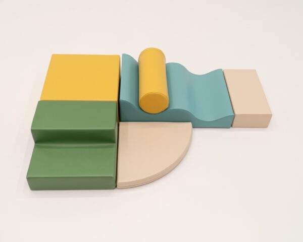 Soft Play 6 Foam Block Set – Pastel Turquoise Explorer