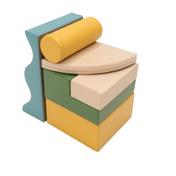 Soft Play 6 Foam Block Set – Pastel Turquoise Explorer