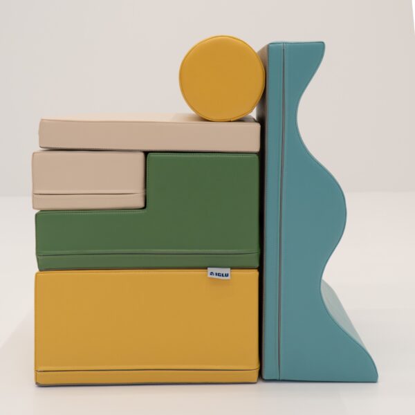 Soft Play 6 Foam Block Set – Pastel Turquoise Explorer