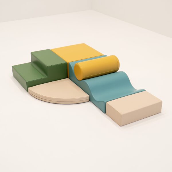 Soft Play 6 Foam Block Set – Pastel Turquoise Explorer