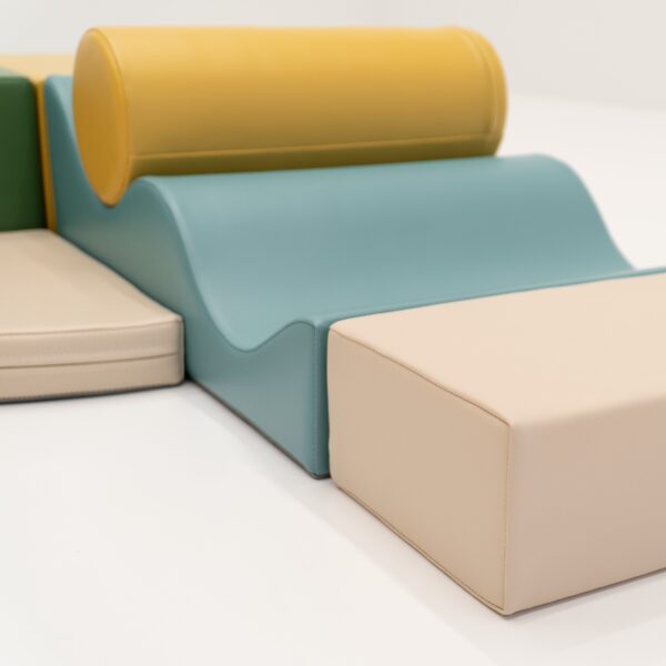 Soft Play 6 Foam Block Set – Pastel Turquoise Explorer