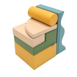 Soft Play 6 Foam Block Set – Pastel Turquoise Explorer