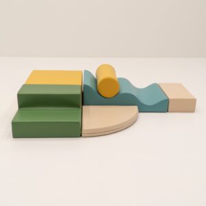 Soft Play 6 Foam Block Set – Pastel Turquoise Explorer