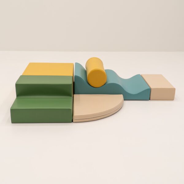 Soft Play 6 Foam Block Set – Pastel Turquoise Explorer