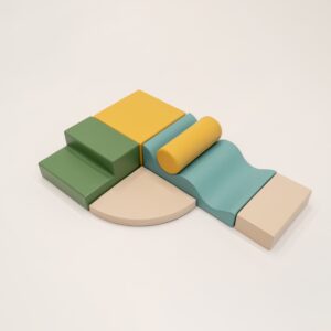 Soft Play 6 Foam Block Set – Pastel Turquoise Explorer