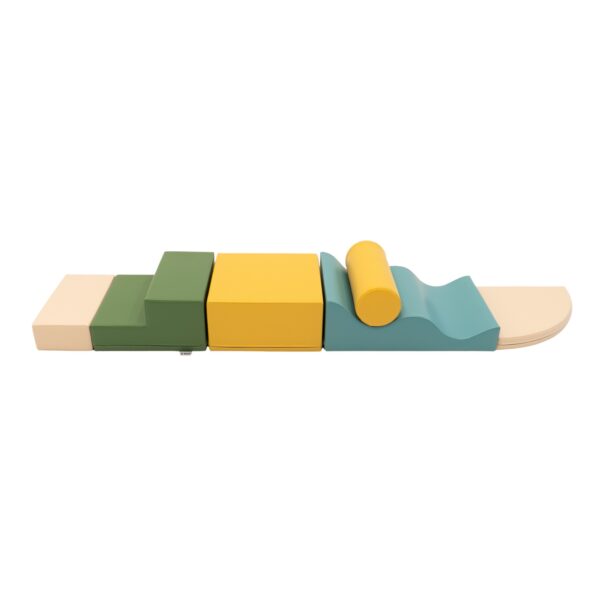 Soft Play 6 Foam Block Set – Pastel Turquoise Explorer