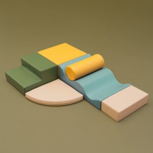 Soft Play 6 Foam Block Set – Pastel Turquoise Explorer