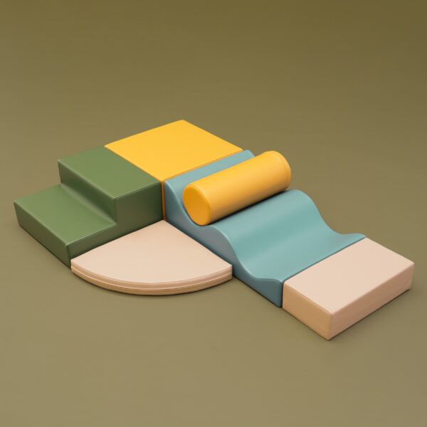 Soft Play 6 Foam Block Set – Pastel Turquoise Explorer