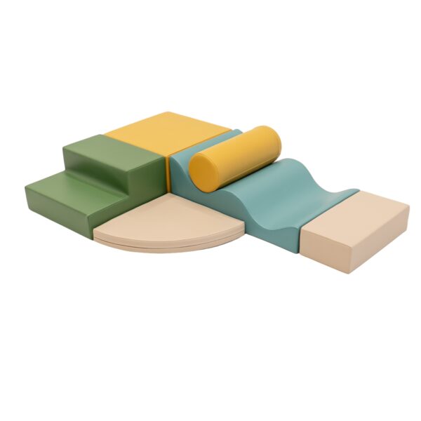 Soft Play 6 Foam Block Set – Pastel Turquoise Explorer