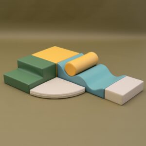 Soft Play 6 Foam Block Set – Pastel Turquoise Explorer