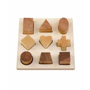 Wooden Shape Sorting Blocks - Natural