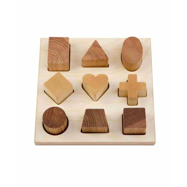 Wooden Shape Sorting Blocks – Natural