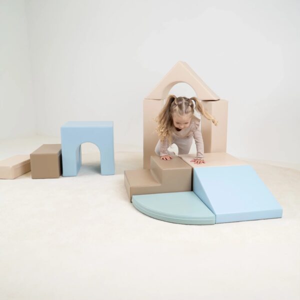 Multifunctional Soft Play Set Baby Gym – Earth Pastel