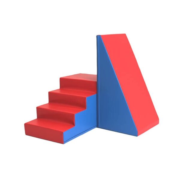 Soft Play Step and Slide Set – Blue and Red