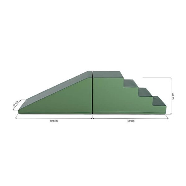 Soft Play Step and Slide Set – Green