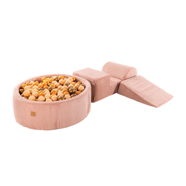 MeowBaby® Playset with Ball Pit – Pink, Beige & Gold