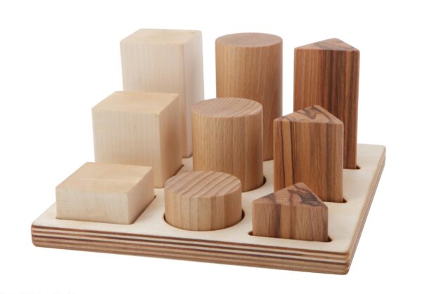 Wooden Shape Sorting Blocks – Natural XL