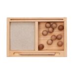 Small Montessori Sand Writing Tray with Divider + Card Holder