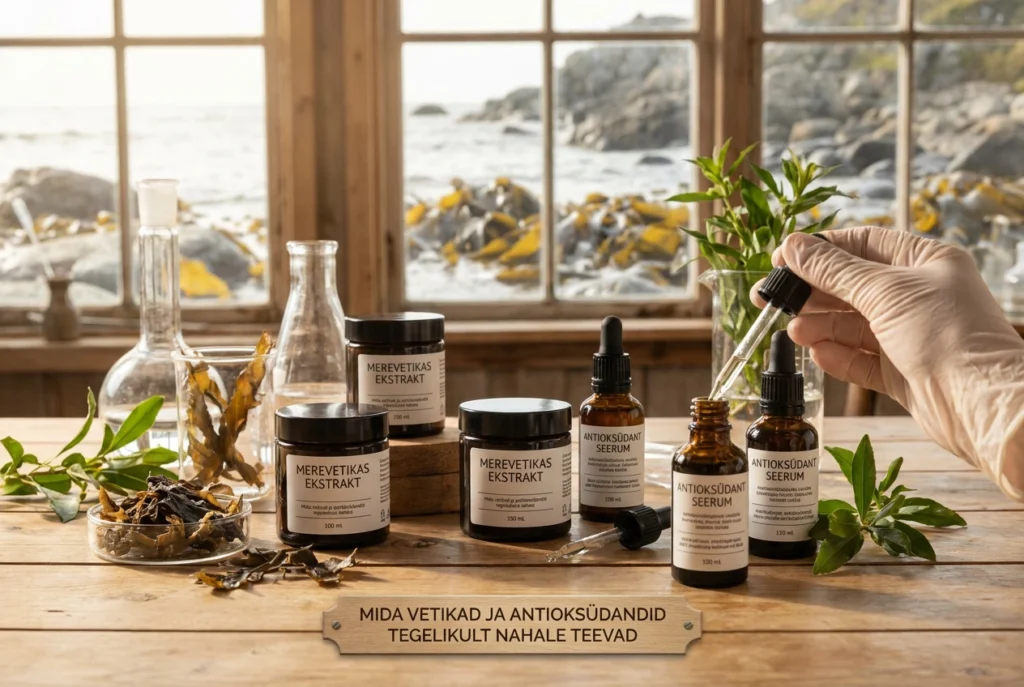 Professional header image for industry analysis: Mida vetikad ja antioksüdandid tegelikult nahale teevad —...