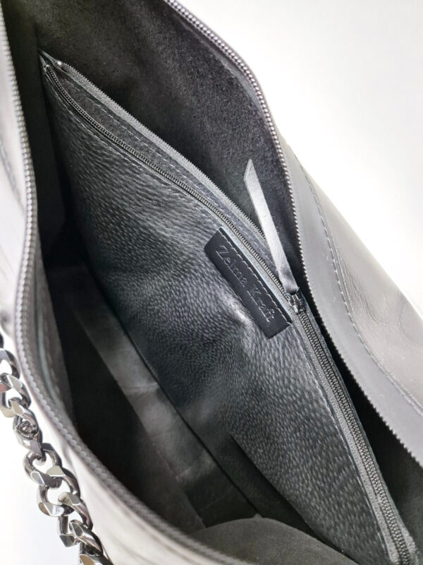 Black Leather Hobo Bag – Large