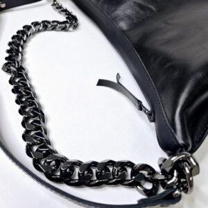 Black Leather Hobo Bag – Large