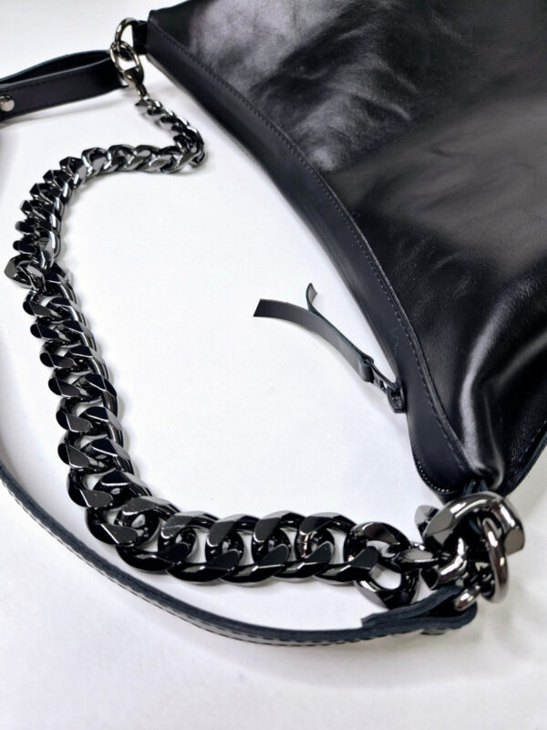 Black Leather Hobo Bag – Large