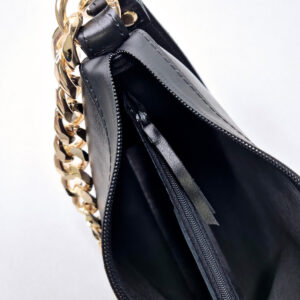 Black Leather Hobo Bag – Small