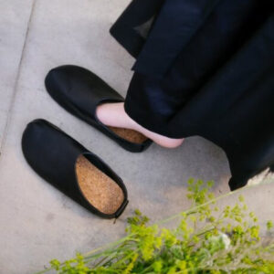TOKU Kyoto Leather Slippers – Black