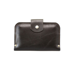 SATURDAY Leather Wallet with Zip Coin Pocket – Chocolate Brown