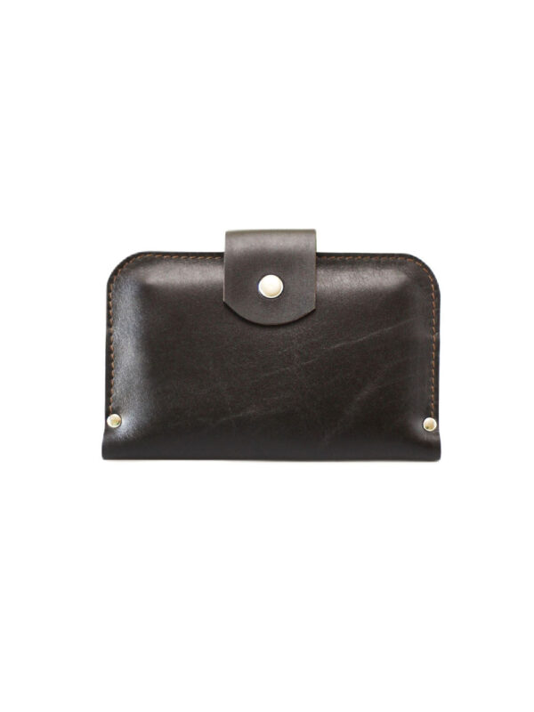 SATURDAY Leather Wallet with Zip Coin Pocket – Chocolate Brown