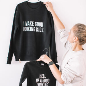 Matching Dad & Kid Sweatshirts – Black, Set of 2