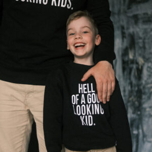Matching Dad & Kid Sweatshirts – Black, Set of 2
