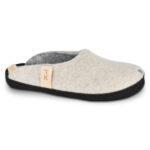 TOKU Brussels Lambswool Felt Slippers – Natural White