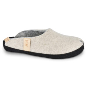 TOKU Brussels Lambswool Felt Slippers – Natural White