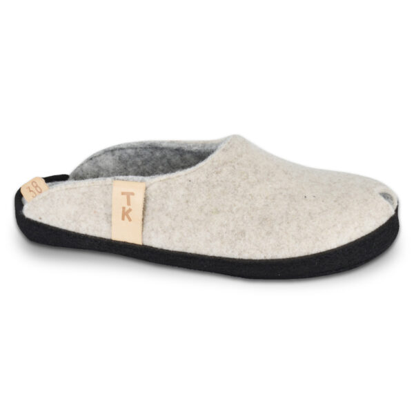 TOKU Brussels Lambswool Felt Slippers – Natural White