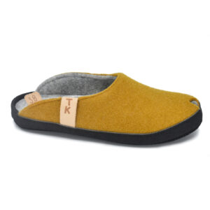 TOKU Brussels Lambswool Felt Slippers – Mustard Yellow