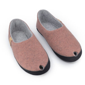 TOKU Budapest Wool Felt Slippers – Dusty Pink
