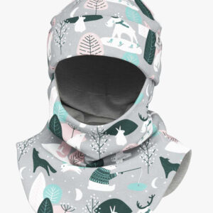 Thermal Merino Balaclava For Kids CLAVAN - Winter Animals