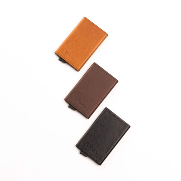RFID Card Holder No. 40 in Leather & Aluminium