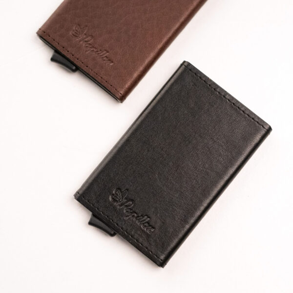 RFID Card Holder No. 40 in Leather & Aluminium