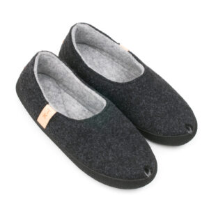 TOKU Budapest Wool Felt Slippers – Dark Grey