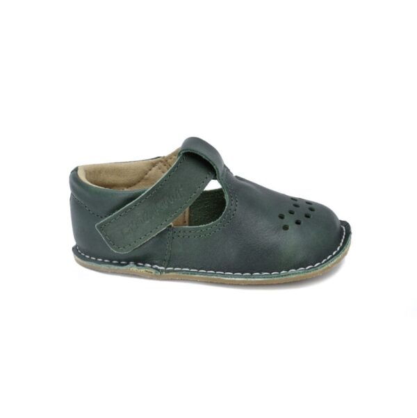 Leather Kids’ Shoes Lusti – Dark Green